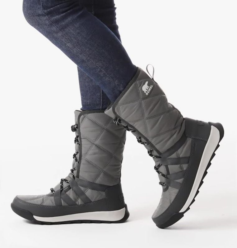 Womens Snow Boots Grey - Sorel Whitney™ II Tall Lace Low - 830-XOUIAE